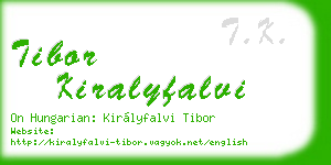 tibor kiralyfalvi business card