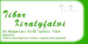 tibor kiralyfalvi business card